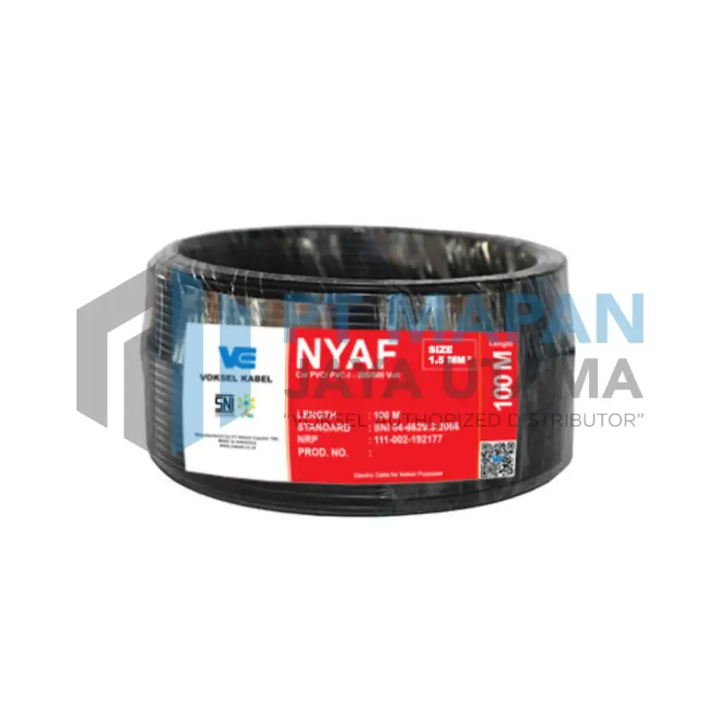 NYAF 1 x 1.5 mm² - Black - 450/750 V @ 100M (Cu-Flex/PVC) Voksel