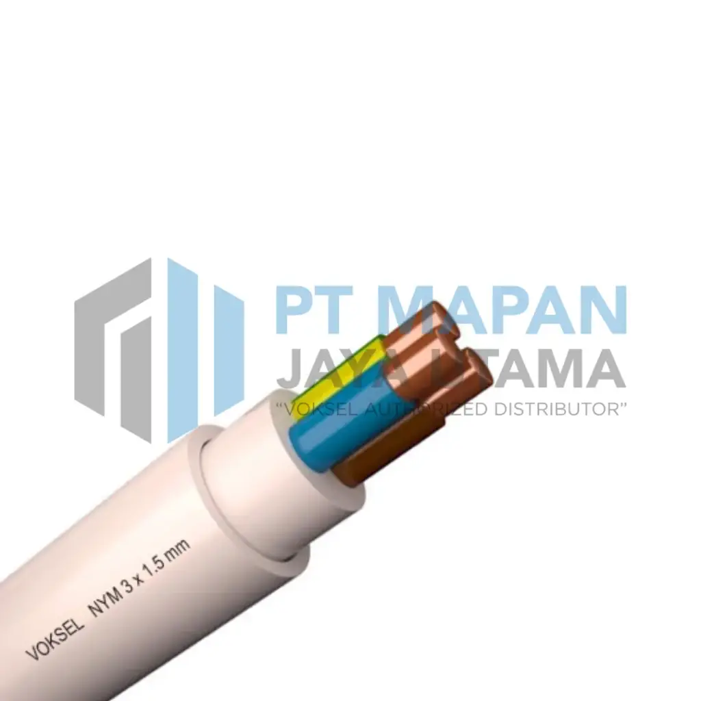 NYM 3 x 1.5 mm² - Solid - 300/500V @ 100M Voksel