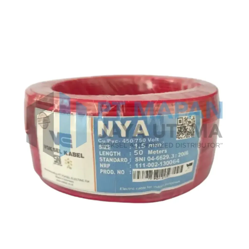 NYA 1 x 1.5 mm² Solid Red - 450/750V @ 50 m