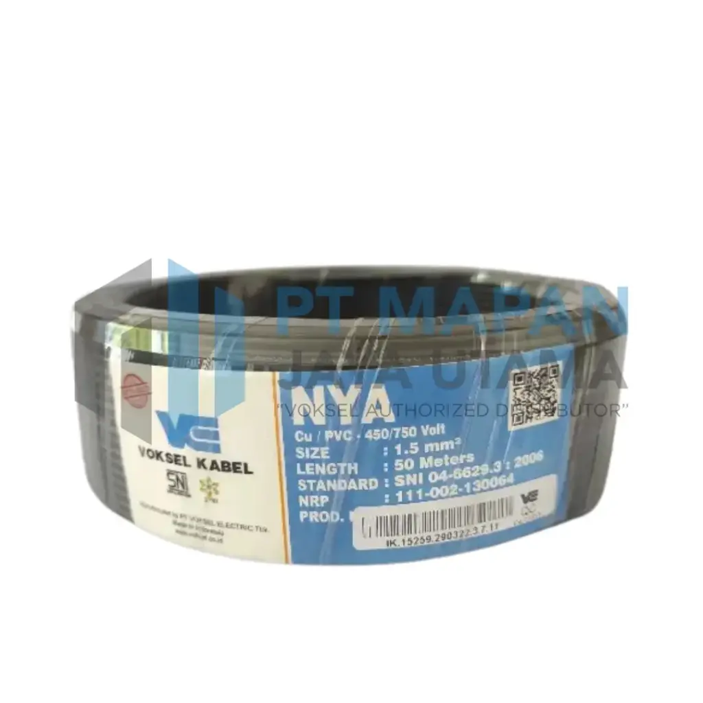 NYA 1 x 1.5 mm² Solid Black - 450/750V @ 50 m