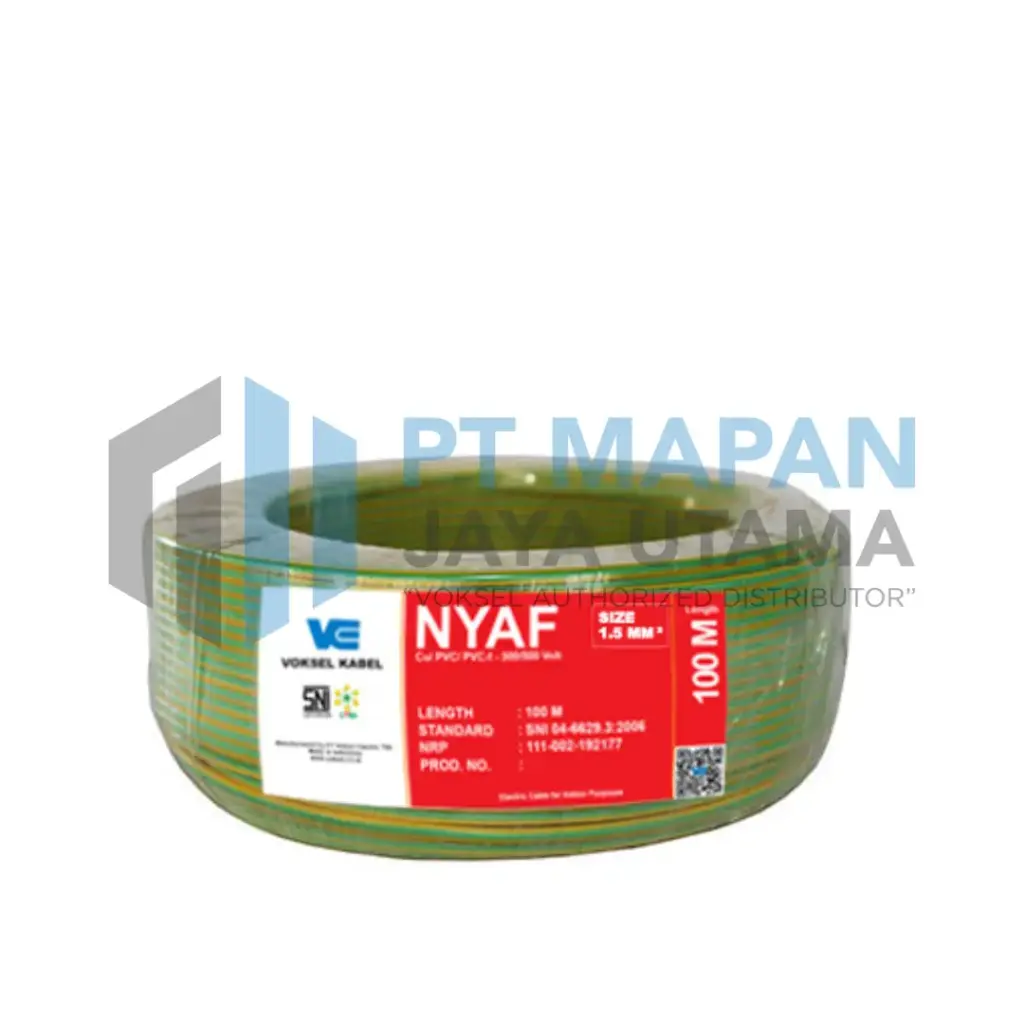 NYAF 1 x 1.5 mm² - Green Yellow - 450/750 V @ 100M (Cu-Flex/PVC)