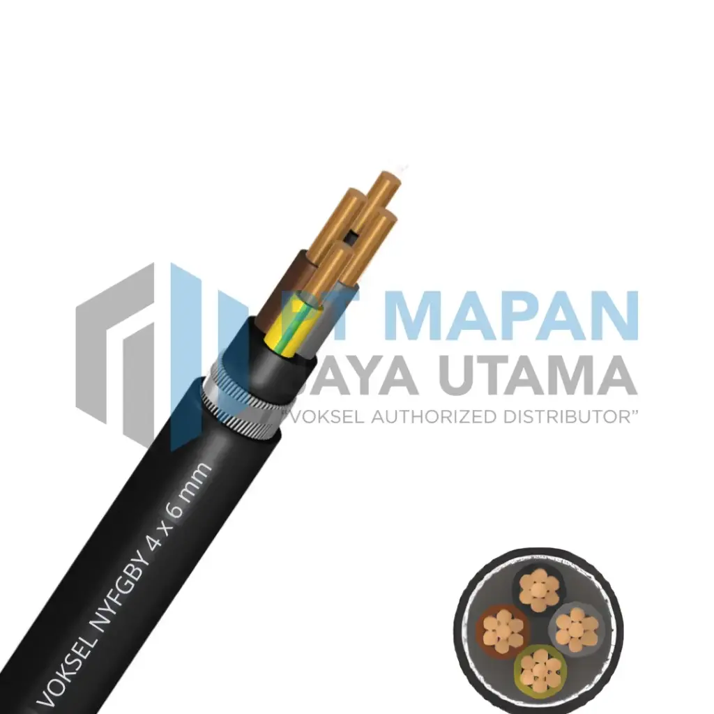 NYFGBY 4 x 6 mm² - Solid - 0.6/1 kV VOKSEL