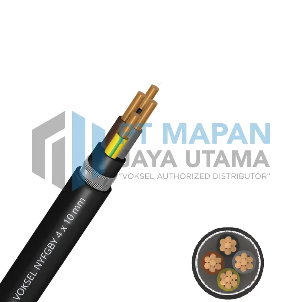 NYFGBY 4 x 10 mm² - Solid - 0.6/1 kV VOKSEL