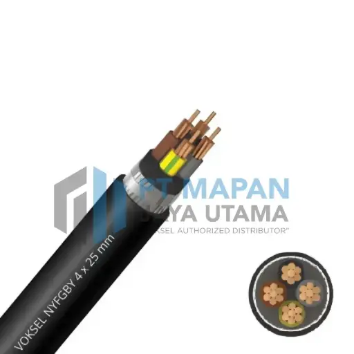 NYFGBY 4 x 25 mm² - Str - 0.6/1 kV VOKSEL