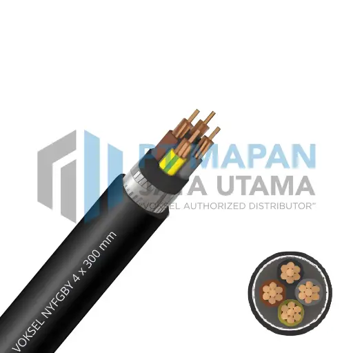 NYFGBY 4 x 300 mm² Voksel - Sect - 0.6/1 kV