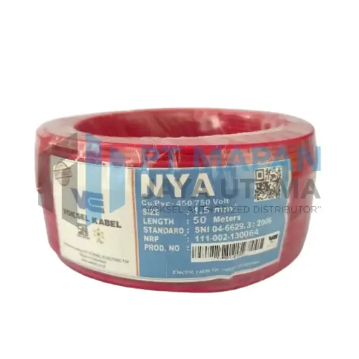 NYA 1 x 1.5 mm² Solid Red - 450/750V @ 100 m VOKSEL