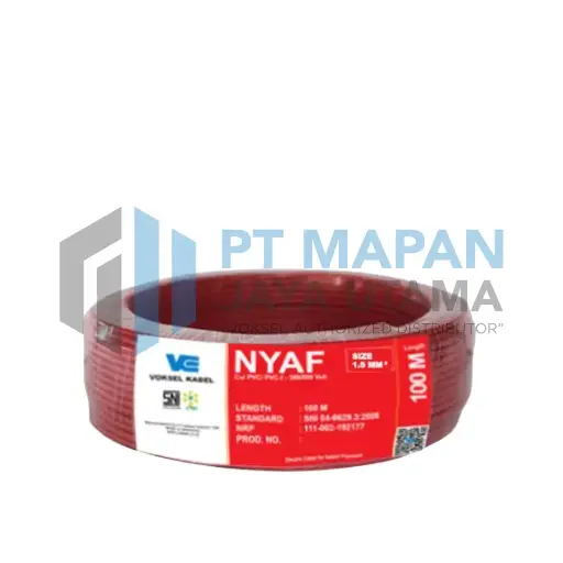NYAF 1 x 1.5 mm² Voksel- Red - 450/750 V @ 100M (Cu-Flex/PVC)